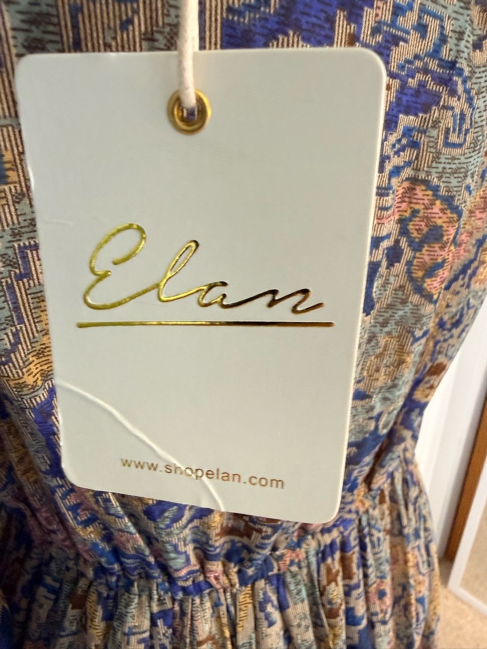 Elan Boho Western Sheer Lined long sleeve tiered Maxi Dress New size Small - Picture 8 of 15